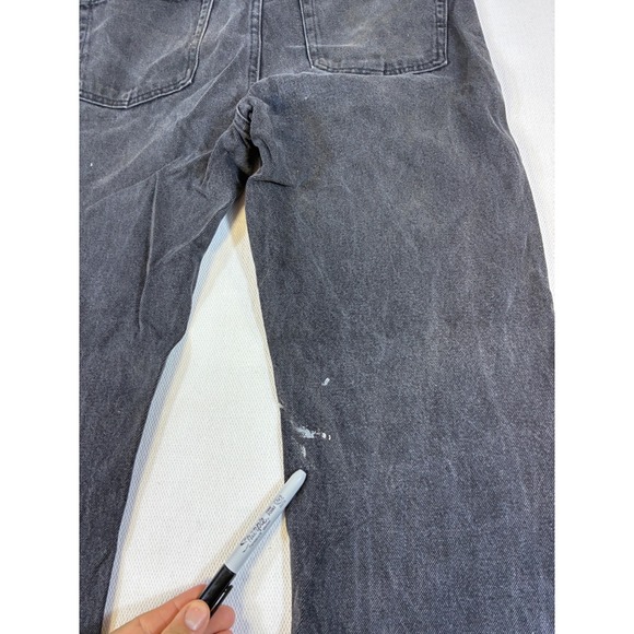 Vintage Rustler Black Jeans Mens 34x34 Straight Leg Distressed Y2K Western - Picture 8 of 16